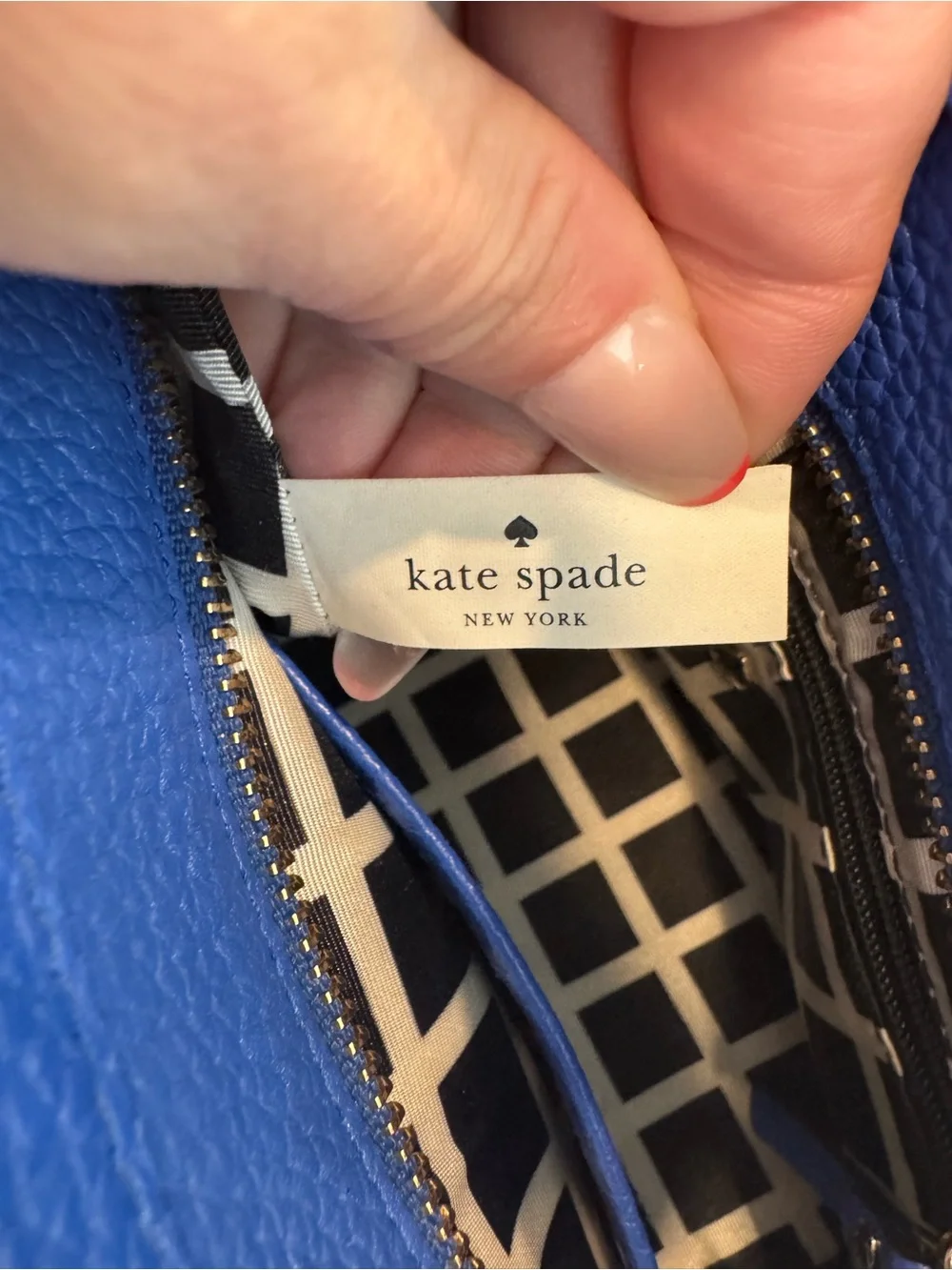 (NWOT) Kate Spade Royal Blue Crossbody Purse